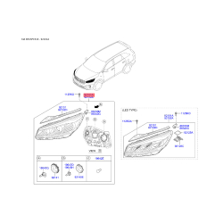 Фара основная левая 92101-C5620 Mobis