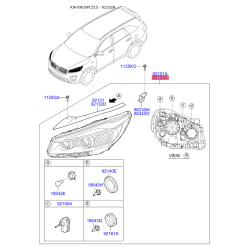 Фара основная правая 92102-C5100 Mobis