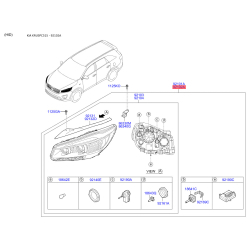 Фара основна права 92102-C5200 Mobis