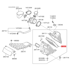 Фильтр воздушный S2811-32P100 Mobis