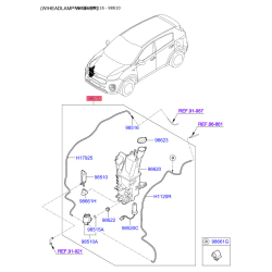 Бачок омывателя 98610-F1500 Mobis