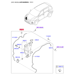 Бачок омывателя 98610-F1501 Mobis
