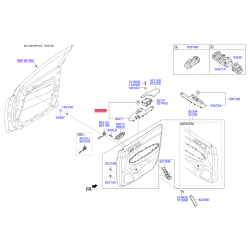 Блок кнопок склопідйомника 93575-F1000AK5 Mobis