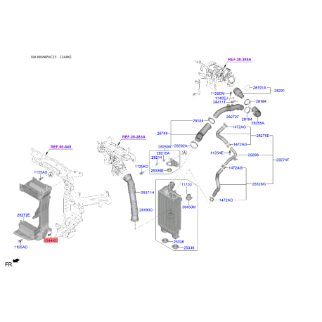 Болт бампера 12442-06207B Mobis - 1244206207B - схема с каталога 1244KE, KKMAPHC23 1244206207B