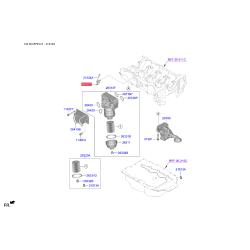 Болт блока цилиндров 21516-35010 Mobis