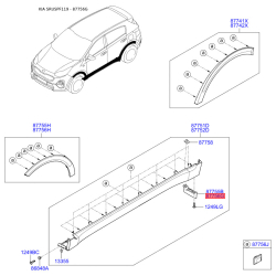 Обшивка порога права 86864-F1000 Mobis