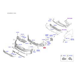 Гайка пластина бампера 0K2A1-50044 Mobis