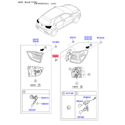 Болт лючка бензобака 12441-06167B Mobis