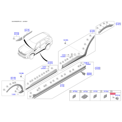 Крепление молдинга крыши 12433-03107B Mobis