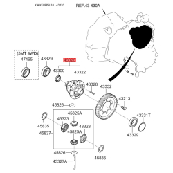 Корпус, дифференциал 43320-39600 Mobis