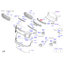 Абсорбер (пена, амортизатор) бампера 86520-F1500 Mobis
