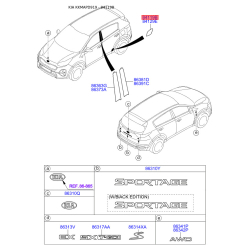 Облицювання / захисна накладка, боковина ліве 87539-D9000 Mobis