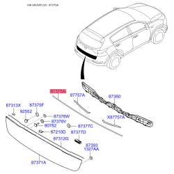 Крепление обшивки багажника 87314-F1000 Mobis