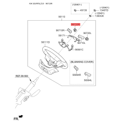 Кнопка управления автомагнитолой на руле правая 96700-3W550EQ Mobis