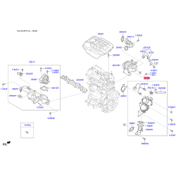 Клапан, рециркуляція ВГ 28466-2U000 Mobis