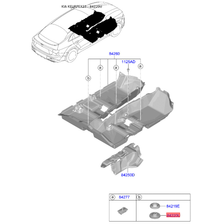 Заглушка кузова 84220-C2000 Mobis - 84220C2000 - схема з каталогу 84220U, KEURPEX23 84220C2000