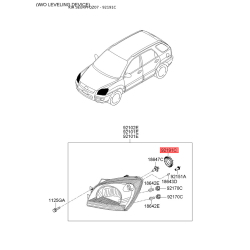 Кришка фари 92191-1G000 Mobis