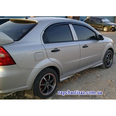 Пороги тюнингованные на Шевроле Авео (Chevrolet Aveo) At-11 Фото 1 At-11