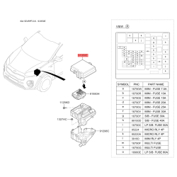 Коробка запобіжників та реле 91941-F1541 Mobis