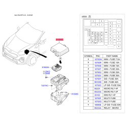 Коробка запобіжників та реле 91990-F1540 Mobis