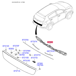 Крепление обшивки багажника 87376-F1000 Mobis