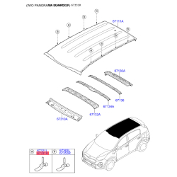 Каркас даху правий 67331-D9000 Mobis