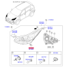 Крепление фары, освещение левое 92133-F1000 Mobis - 92133F1000 - схема с каталога 92197B, SRUSPF119