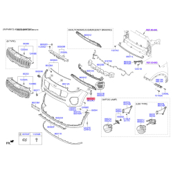 Кронштейн, противотуманная фара левая 86543-F1000 Mobis