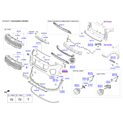 Кронштейн, противотуманная фара правая 86544-F1000 Mobis