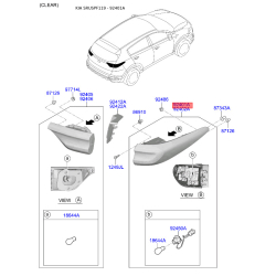 Фонарь задний левый 92401-F1500 Mobis