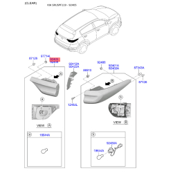 Фонарь задний левый 92405-F1501 Mobis
