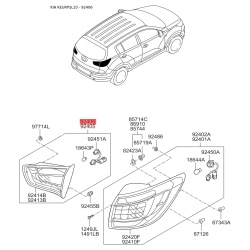 Фонарь задний правый 92406-3W010 Mobis