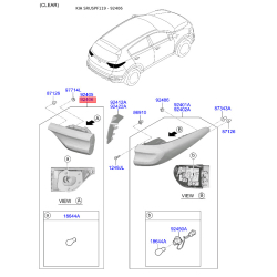 Фонарь задний правый 92406-F1500 Mobis