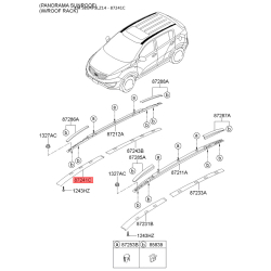 Молдинг крыши передние правые 87241-3W510 Mobis