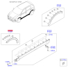 Накладка арки колеса наружная пластиковая левая 87711-F1000 Mobis - 87711F1000 - схема с каталога 87755H, SRUSPF119