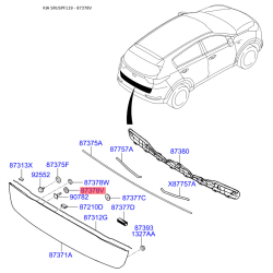 Крепление обшивки багажника 87322-F1000 Mobis