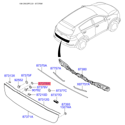 Крепление обшивки багажника 87380-F1000 Mobis