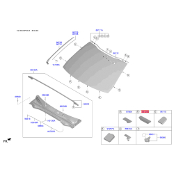 Накладка лобового и заднего стекла 86114-3D000 Mobis
