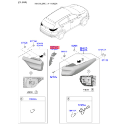 Крепление фонарь задний левое 92411-F1500 Mobis