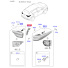 Крепление фонарь задний левое 92411-F1500 Mobis - 92411F1500 - схема с каталога 92412A, SRUSPF119