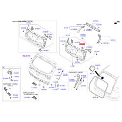 Заглушка (крышка) аварийного открытия крышки багажника 81235-F1000 Mobis