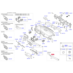 Накладка панели прибров (торпеды) правая 84784-F1AA0WK Mobis