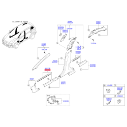 Обивка (накладка) салона левая 85873-F1000WK Mobis
