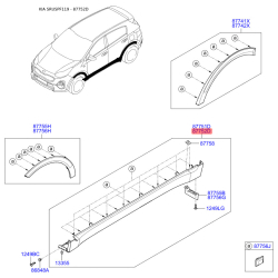 Обшивка порога права 87752-F1100 Mobis