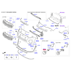 Корпус, противотуманная фара правая 86522-F1000 Mobis