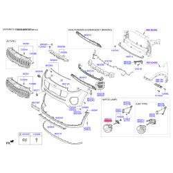 Корпус, противотуманная фара правая 86522-F1100 Mobis