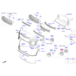 Корпус, противотуманная фара правая 86522-F1520 Mobis