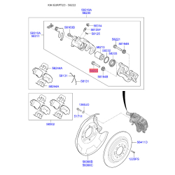 Ремкомплект направляющей суппорта 58222-4D500 Mobis