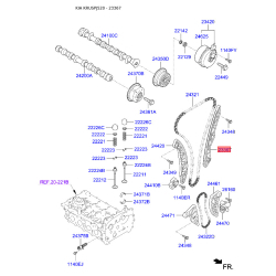 Планка заспокійника, ланцюг приводу 24431-2G101 Mobis