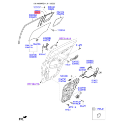 Направляюча скла дверей праве 83520-D9000 Mobis